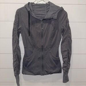 Lululemon Athletica Women's Dance Studio Gray Hooded Jacket Size 8